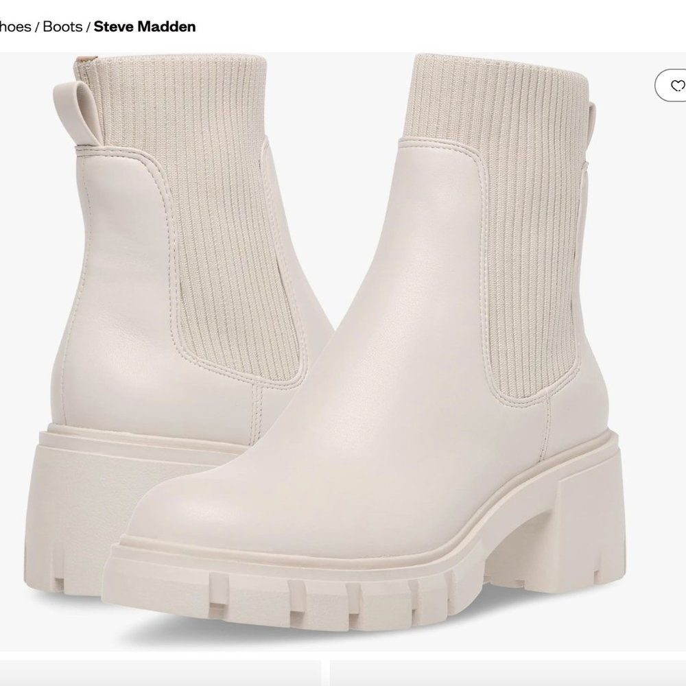 Steve Madden: Madden Girl Hayle Boots, Color Bone, Size 10W